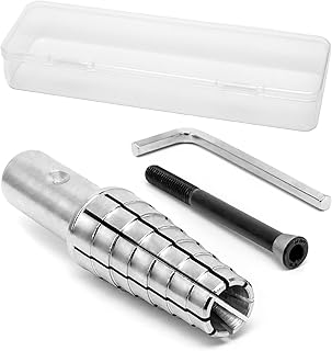 ZiBeiLe Expanding Ring Mandrel, Premium Ring Mandrel for Lathe, Ring Stretcher and Ring Making, Adjustable Sizes (7.5-10.5), Perfect for Turning and Manufacturing Rings, Sliver, D41-KRE-RNB165