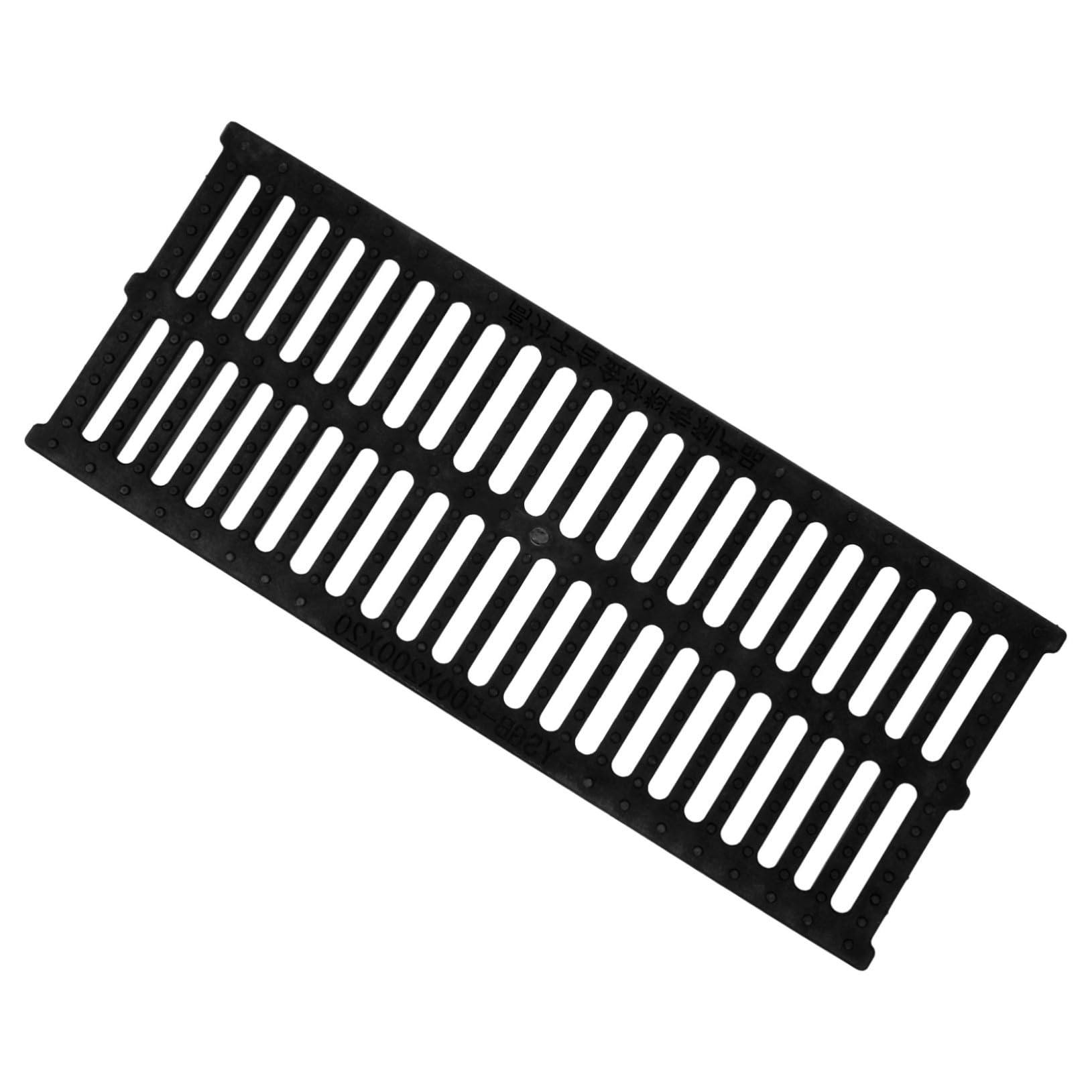 Wymienna pokrywa kanalizacyjna z żywicy, 500 x 200 x 20 mm, plastikowy ruszt odpływowy do drenażu zewnętrznego, profesjonalny ruszt do wykopów do kuchni i użytku miejskiego, wytrzymała ochrona