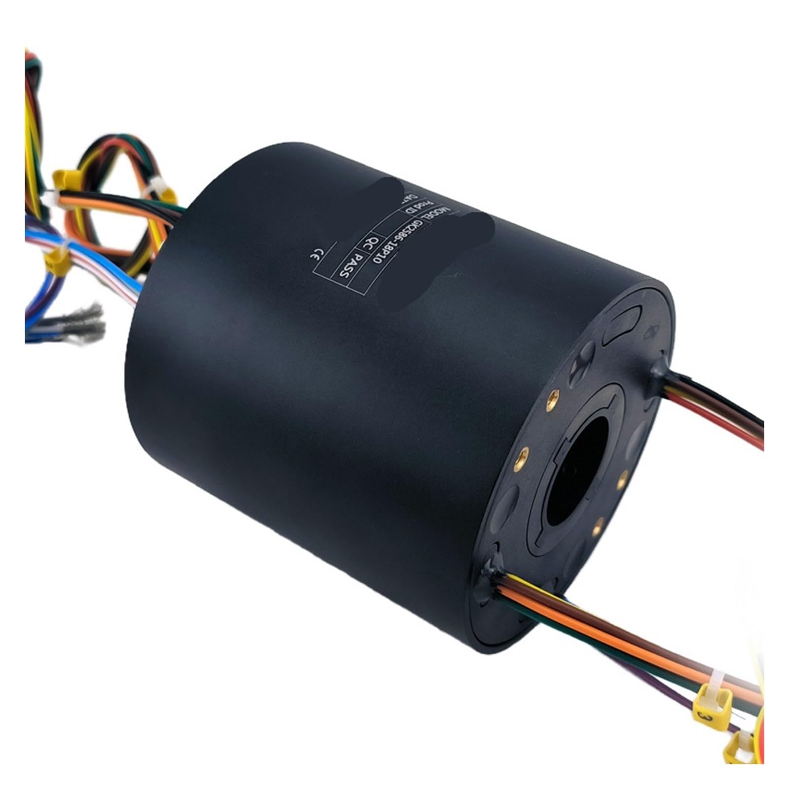 GK2586-18P05 Connecteur électrique rotatif à bague collectrice conducteur avec trou traversant 18 voies, joint rotatif électrique à anneau conducteur