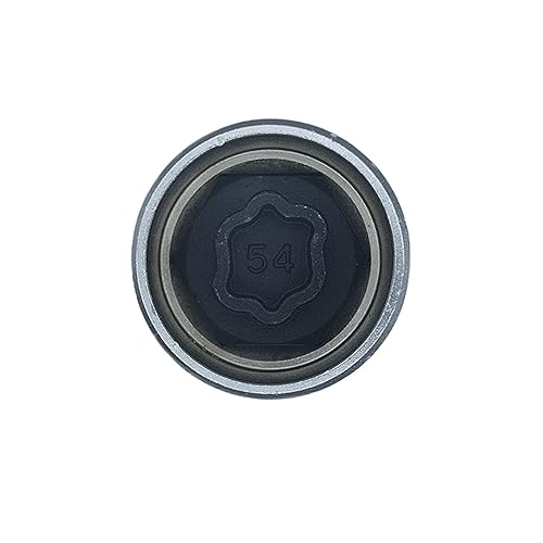 Miniatura 20 de Cerradura de rueda de acero cromado, tuerca antirrobo, llave de enchufe de extracción de tornillo compatible con vehículos BMW (49)