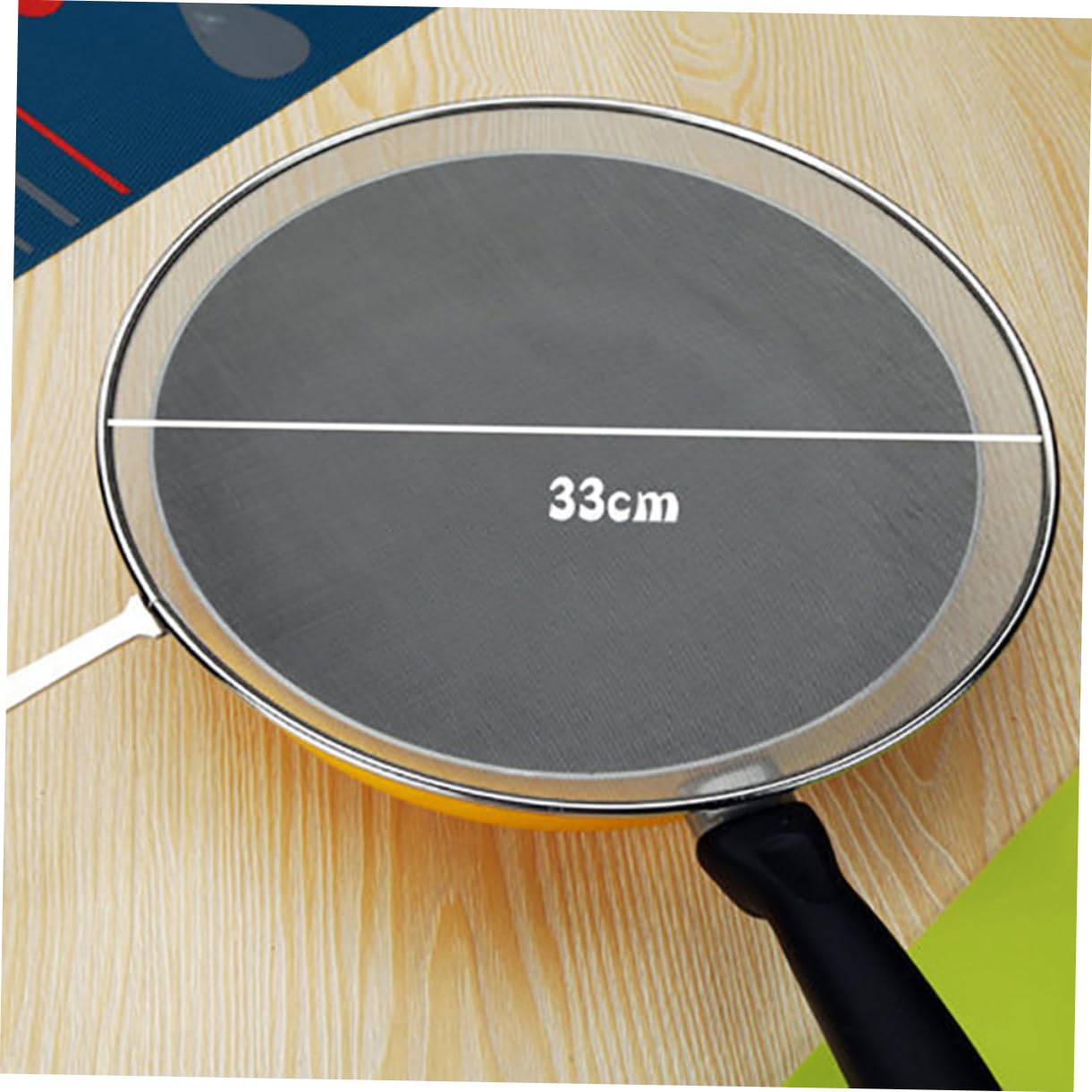 CONGARTENO 1pc Kitchen Heat Resistant Stainless Steel Sifting Strainer Handheld Fine Mesh Oil Filter for Baking Cooking Home Restaurant Hotel Use Silver