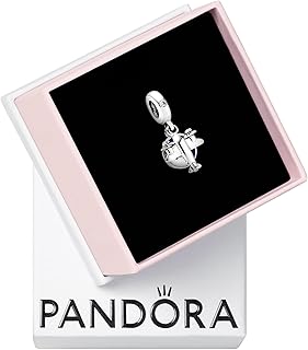 Propeller Plane Dangle Charm - Compatible Moments - Jewelry for Women - Gift for Her - Made with Sterling Silver, Cubic Zirconia & Enamel - With Gift Box