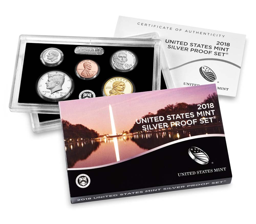 2018 S Proof Set 2018 silver proof set 10 coin deep cameo silver proof