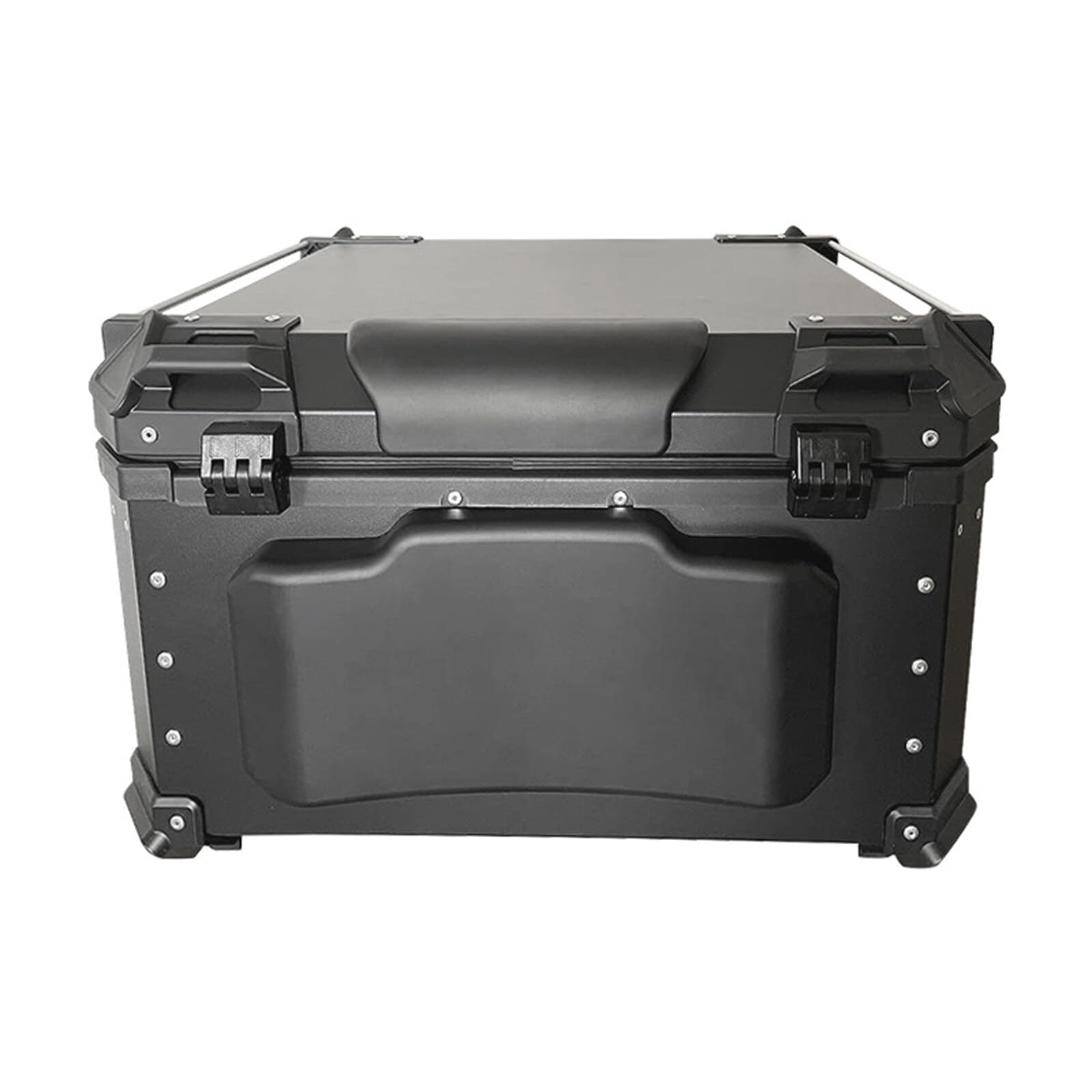 Yolispa Coussin Moto, Dossier du Coffre Supérieur de La Moto avec Adhésif, Coussin pour Top Case Moto, pour Top Case de Moto 45-65L en Aluminium, Noir