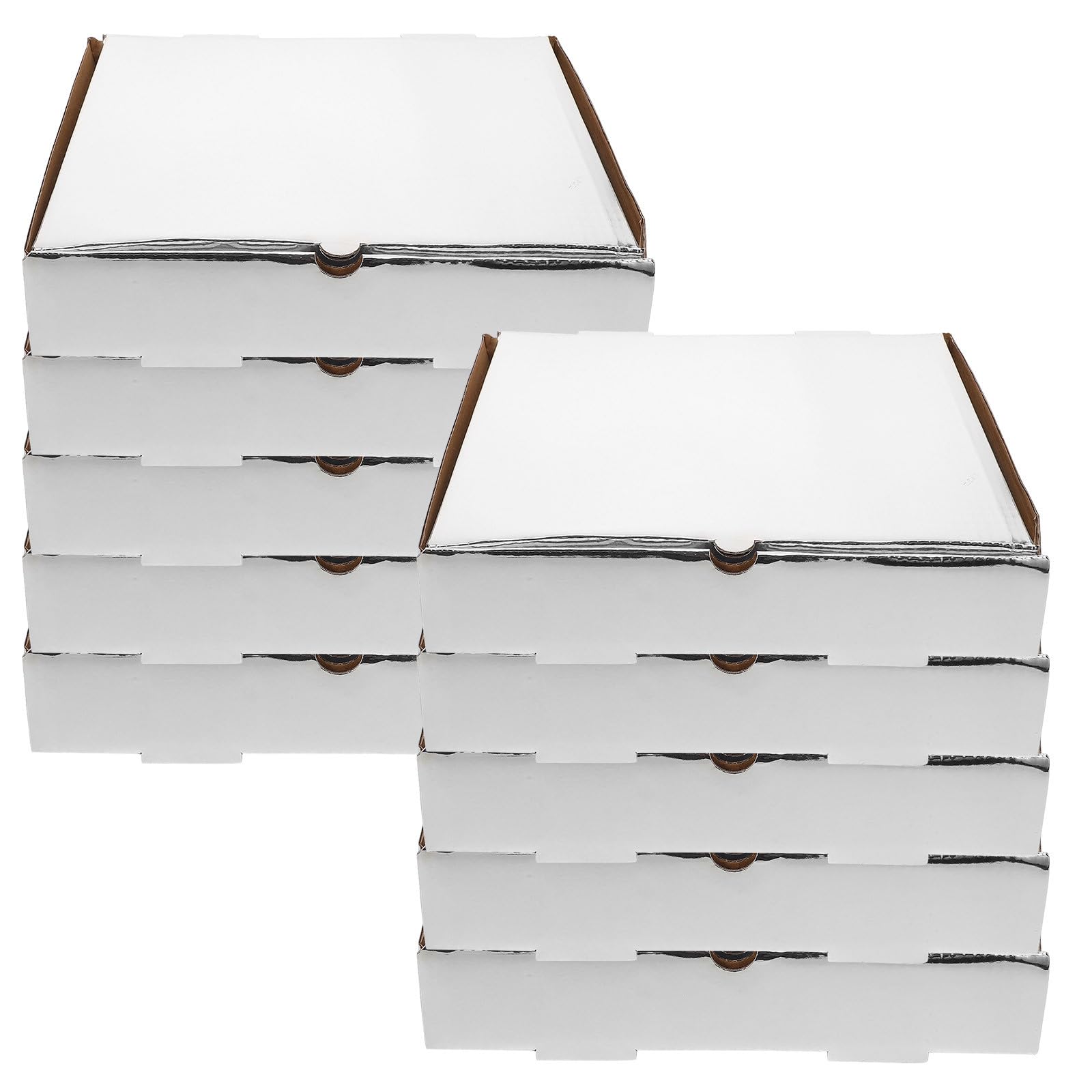 10 Stück Robuste Pizza Takeaway Kasten aus Papier, Einfach Montierbar