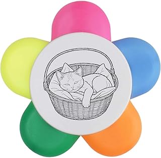 Azeeda 'Cat Napping in Basket' Flower Shape H...