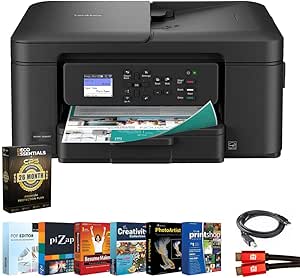 Brother MFC-J1360DW Wireless Color Inkjet All-in-One Printer Bundle