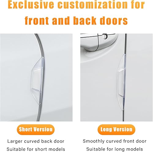 Miniatura 5 de Dickno Tiras anticolisión para puerta de automóvil, protector de borde lateral de puerta antiarañazos, calcomanías autoadhesivas para borde de