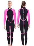 REALON Women's Mens Full Wetsuit 2mm Neoprene Back Zipper Swimming Surfing Diving Snorkeling Wet Suits Cold Water Long Sleeve Thermal Swimsuit