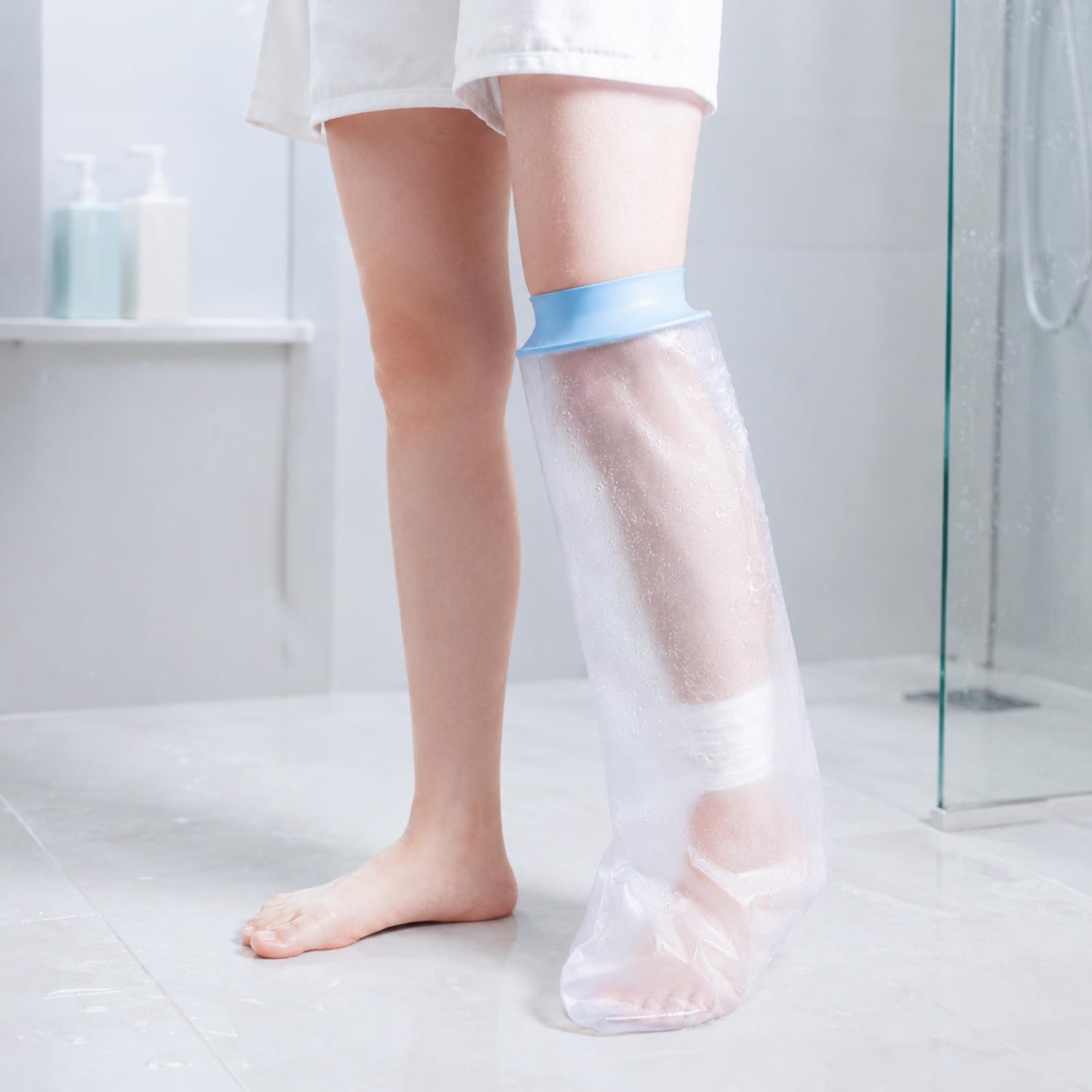 Cast Covers for Shower Leg Kids, Waterproof Child Cast Cover for Showering Bath,Cast Protector for Shower Leg Water Proof Shower Boots for Foot after Surgery, Knee, Ankle, Boot