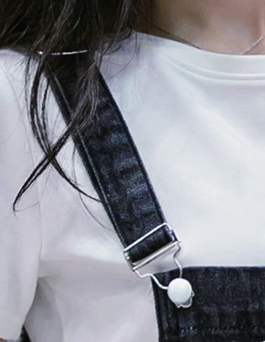 Women's Denim Strap Dress Large Size Loose Casual Solid Color Mid-Length Skirt - Image 4