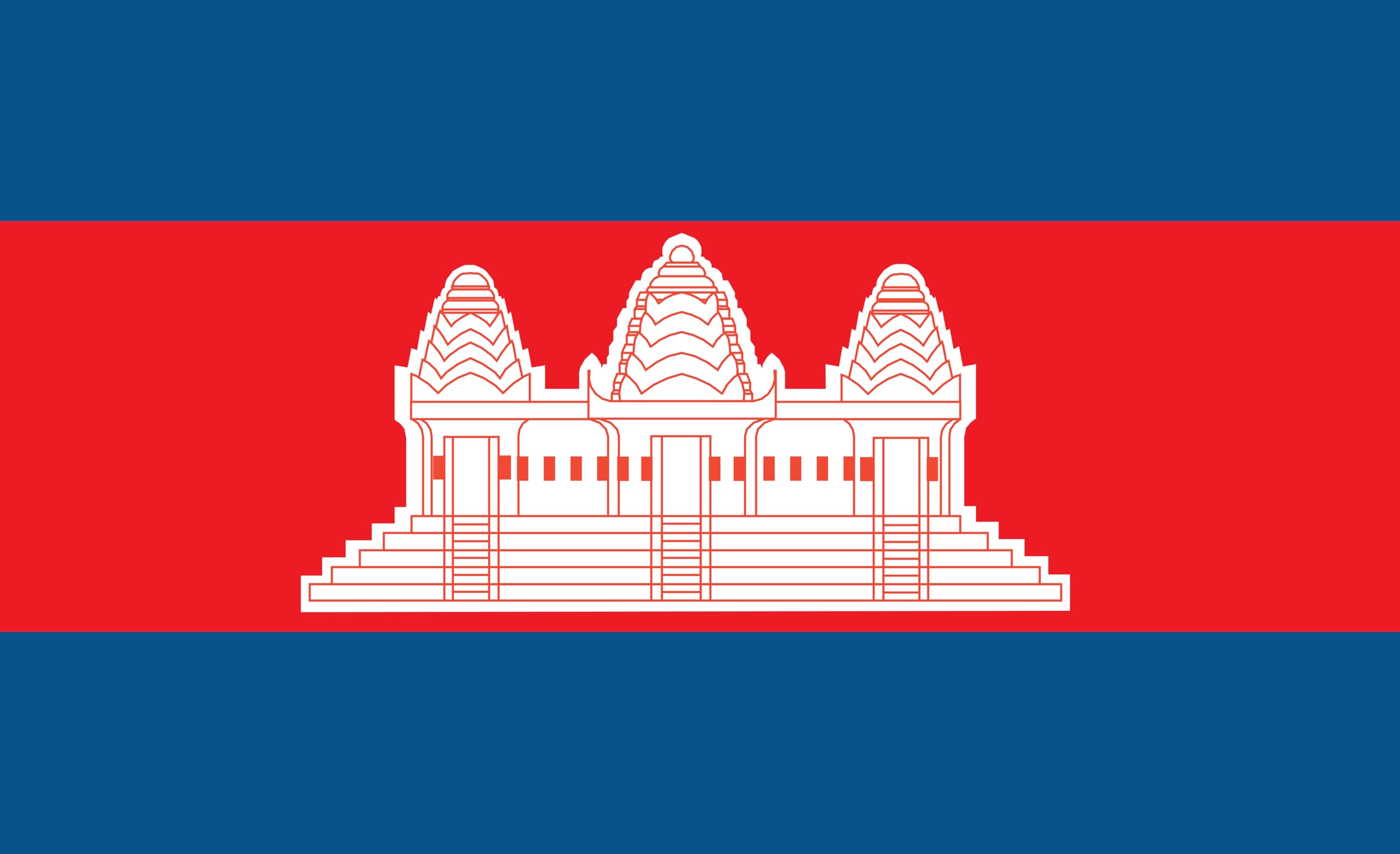 Drapeau du Cambodge 90x60 cm en tissu de navire ultra résistant