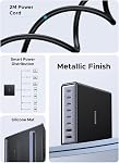 UGREEN 200W 8-Port GaN USB C Charger Block, Desktop Charging Station USB C and USB PD 100W Fast Charging Compatible for MacBook Pro 16" Air, XPS 13, iPad Pro, iPhone 17 Pro, Galaxy S26 S25