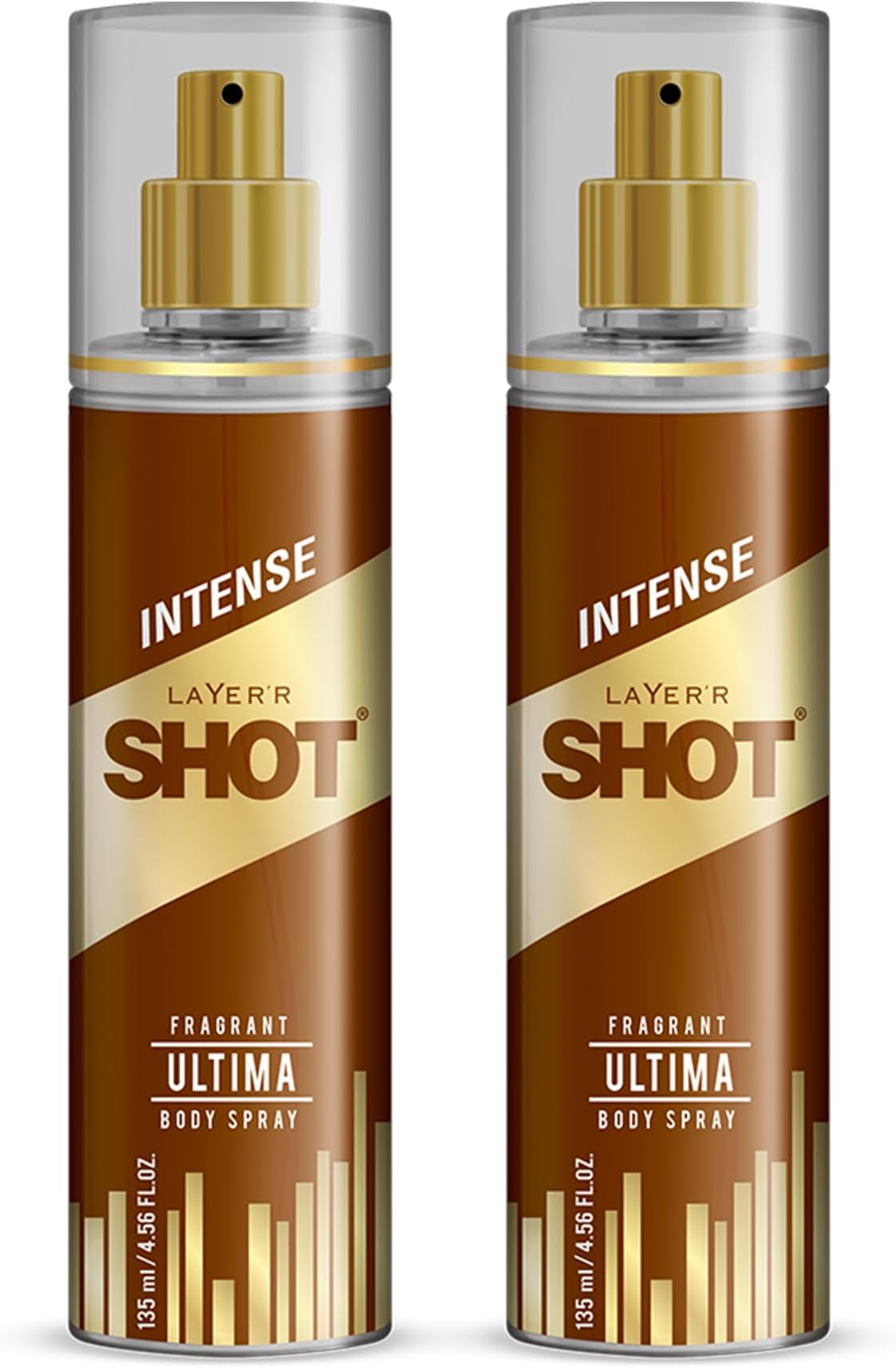 Layer’r Shot Gold Ultima Body Spray Combo for Men, 2×135ml | Premium Long-Lasting Fragrance with Bold Aldehydic, Floral & Leather Notes | Everyday Wear | Ideal Gift Option