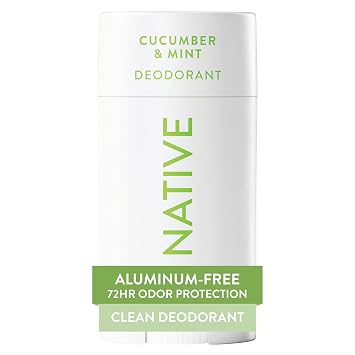 Native Deodorant Contains Naturally Derived Ingredients, 72 Hour Odor Control, Deodorant for Women and Men, Aluminum Free, Cucumber & Mint 2.65oz