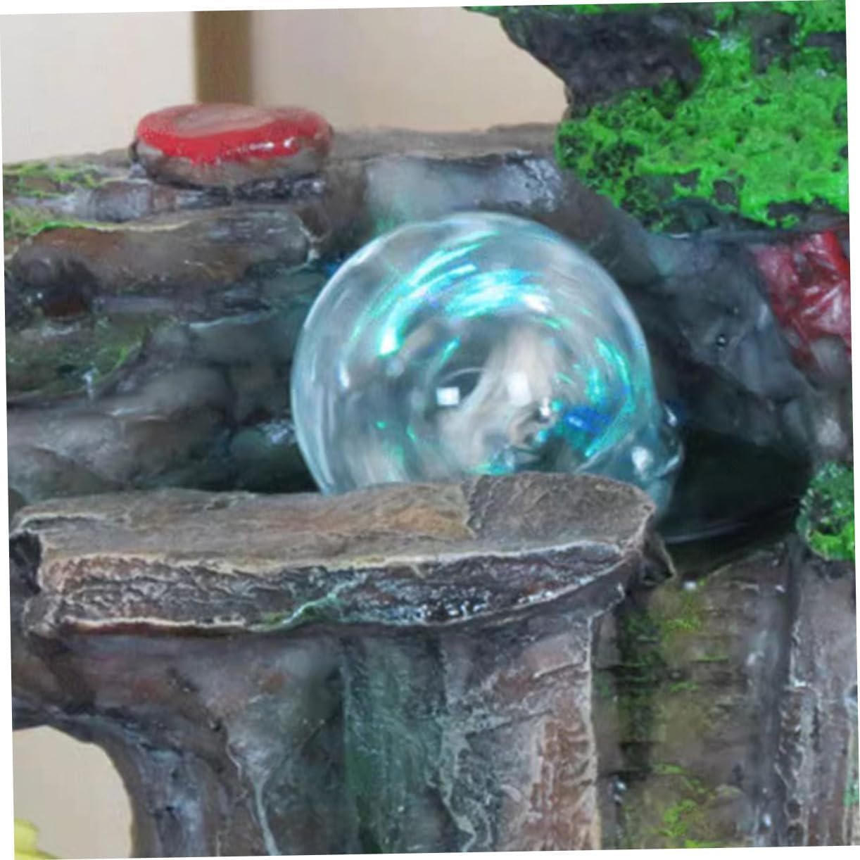 Zerodeko 2pcs Bubble Crystal Ball for Tabletop Water Fountain Decoration Stunning Visuals with Stand Versatile Crystal Sphere Decor for Home and Office Use