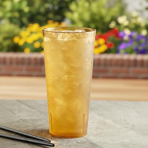 Vista 49 de Juego de 12 vasos de color transparente de 5 oz. Vasos de té helado reutilizables de alta calidad, apilables, aptos para lavavajillas, resistentes a