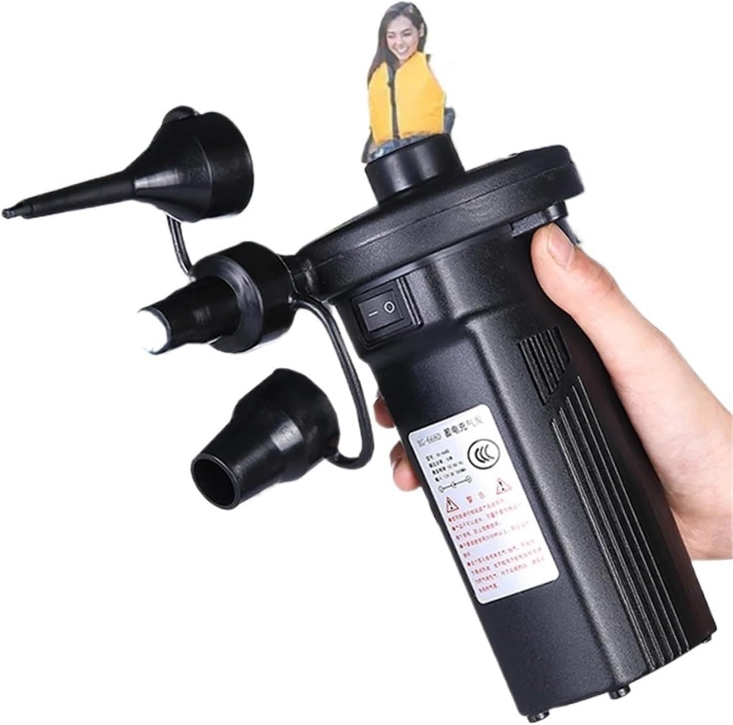 1pc Electric Inflatable Compressor Rechargeable 4500MAH for PVC Boat Mattress Inflatable Pool Raft Bed 12V 220V Inflator Air Pump