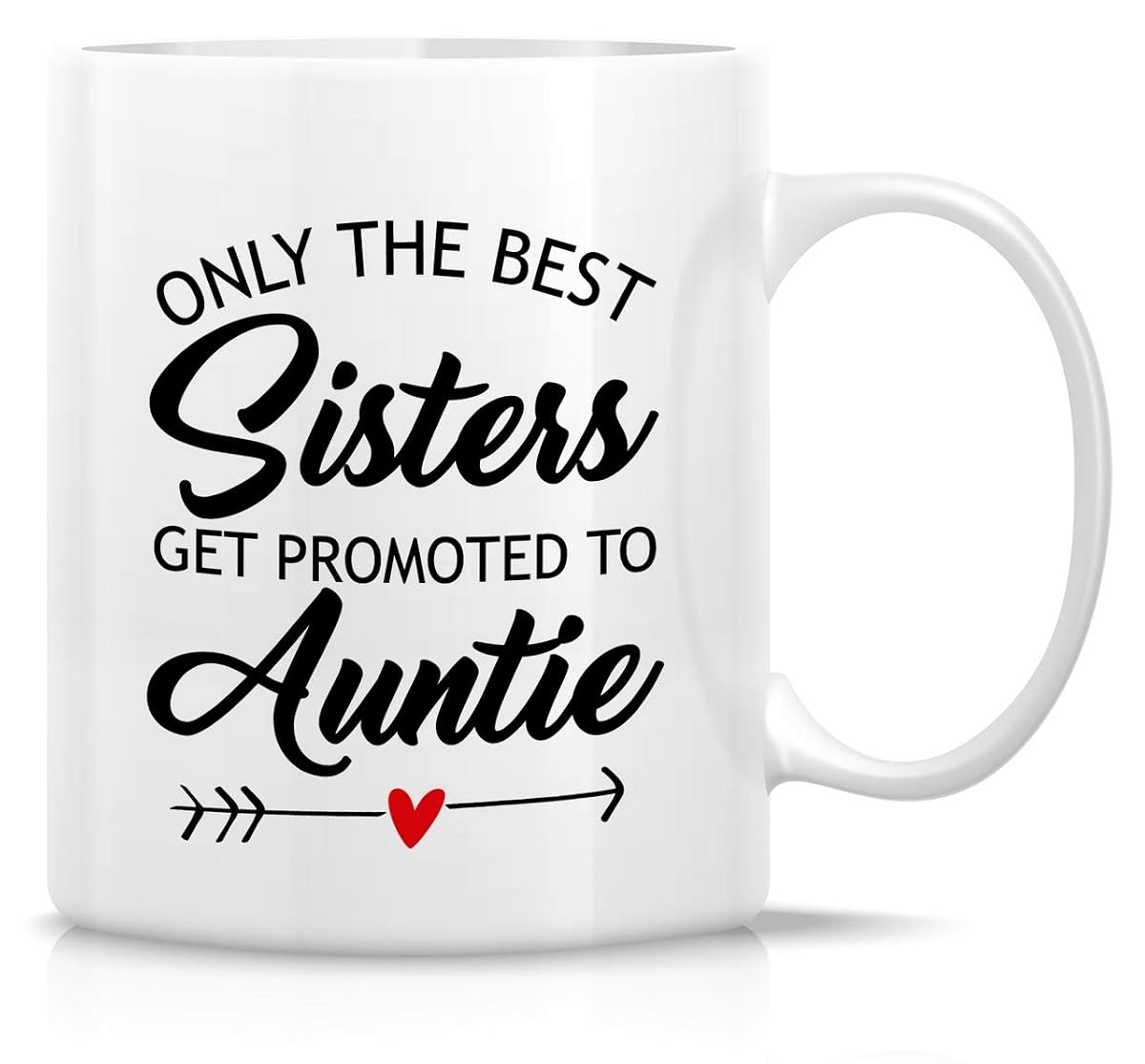 Retreez The Best Sisters Get Promoted to Auntie 11 Oz Ceramic Coffee Mugs
