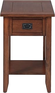 Jofran Inc. Mission Oak Chairside End Table with Storage