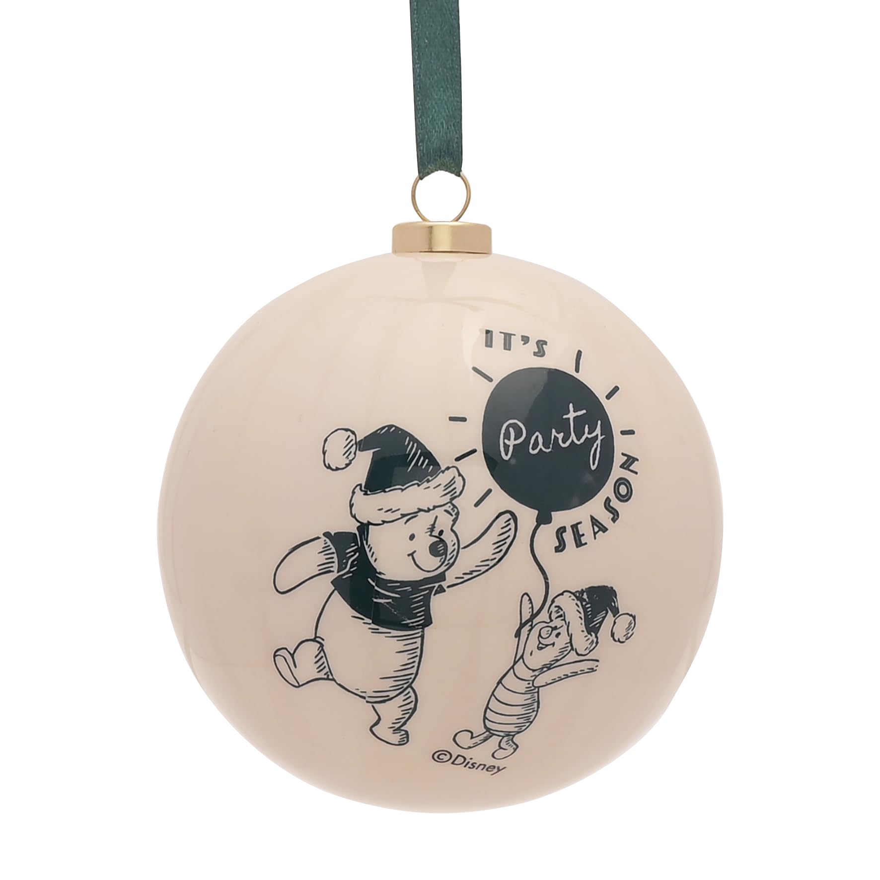 Disney – Lot de 12 boules de Noël Winnie l'ourson – Ourson, Tigrou, Porcinet et Bourriquet – Produit sous licence officielle – Décoration de Noël en plastique rouge, blanc et bleu avec ficelle pour
