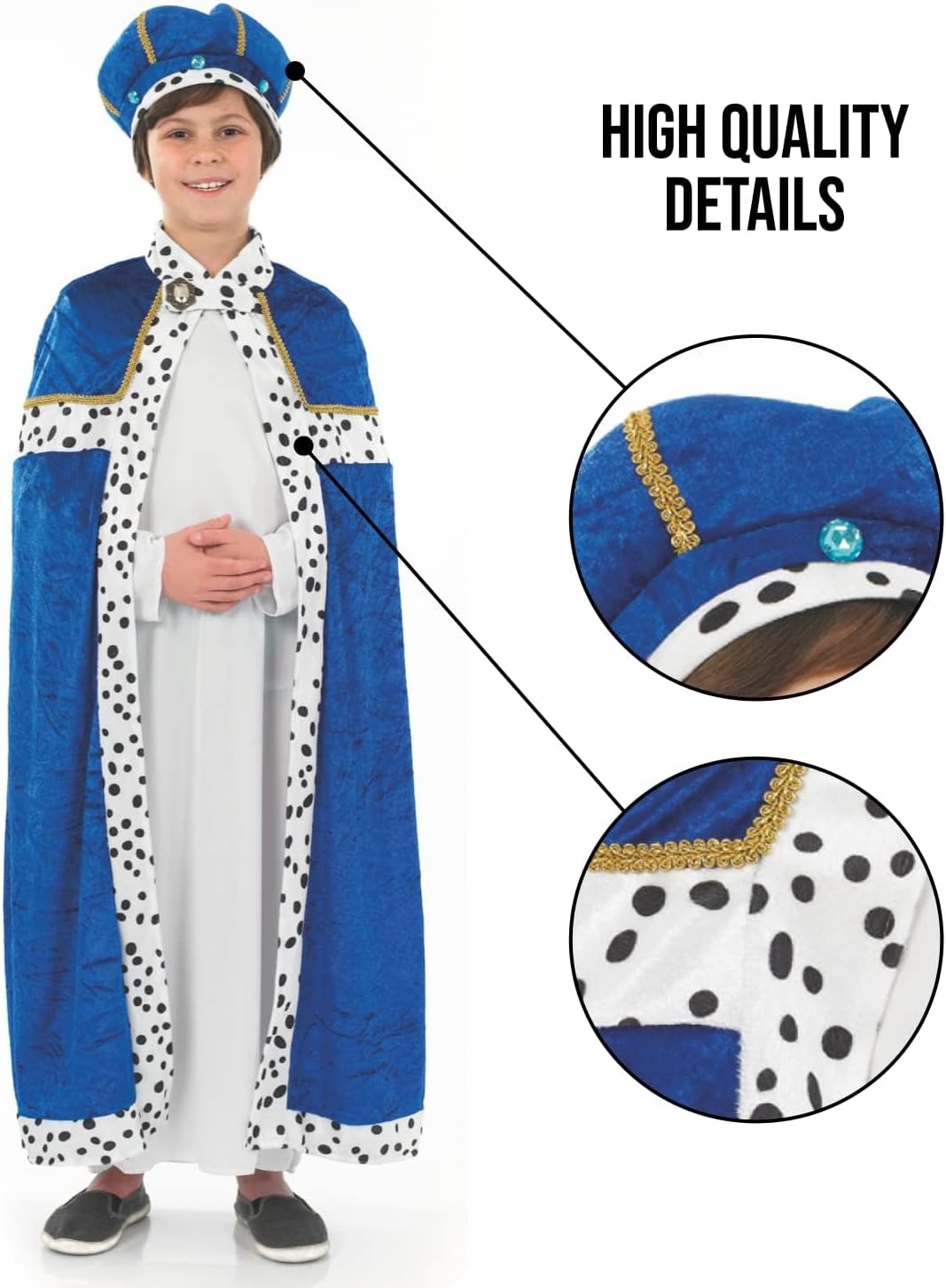 fun shack Blue Wiseman Costume Kids, Wise Man Costume for Boys, Boys Christmas Costumes, Nativity Costumes for Kids