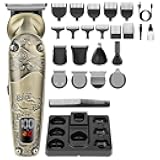 Hair Clippers for Men, 8 In 1 Professional IPX6 Waterproof Hair Trimmer Set For Men 1200mAh Battery Rechargeable Cordless Beard Hair Clipper