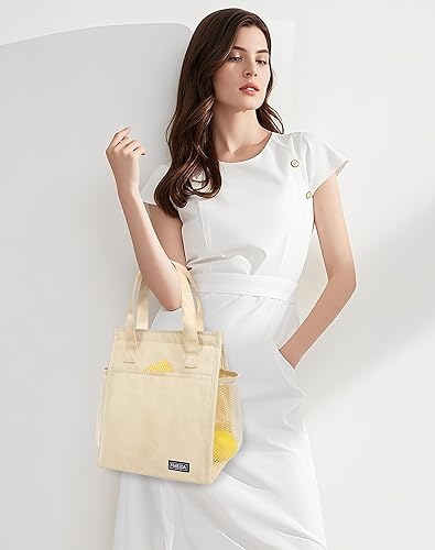 Vista 150 de Fmeida Lonchera aislada para mujeres y hombres, bolsas de almuerzo grandes de 9 litros con múltiples bolsillos, bolsa térmica reutilizable