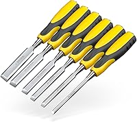 Vista 1 de Wood Chisel Sets,NOEAIKE 6-Pack Wood Chisels for Woodworking,Carpentry Tools CR-V Steel Beveled Edge Blade,Chisel Set for Woodcarving/Mortise with