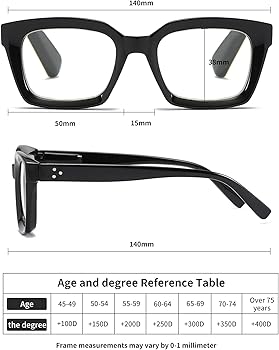 Amazon.com: ZXYOO 3 Pack Oversize Square Design Reading Glasses