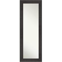 Amanti Art Brown Full Length Mirror for Door, 53x19 Rustic Plank Espresso Tall Wall Mirror Full Length, Mounted to Door or Closet Wall with no Visible Brackets, Country Rustic Frame, Bedroom Decor