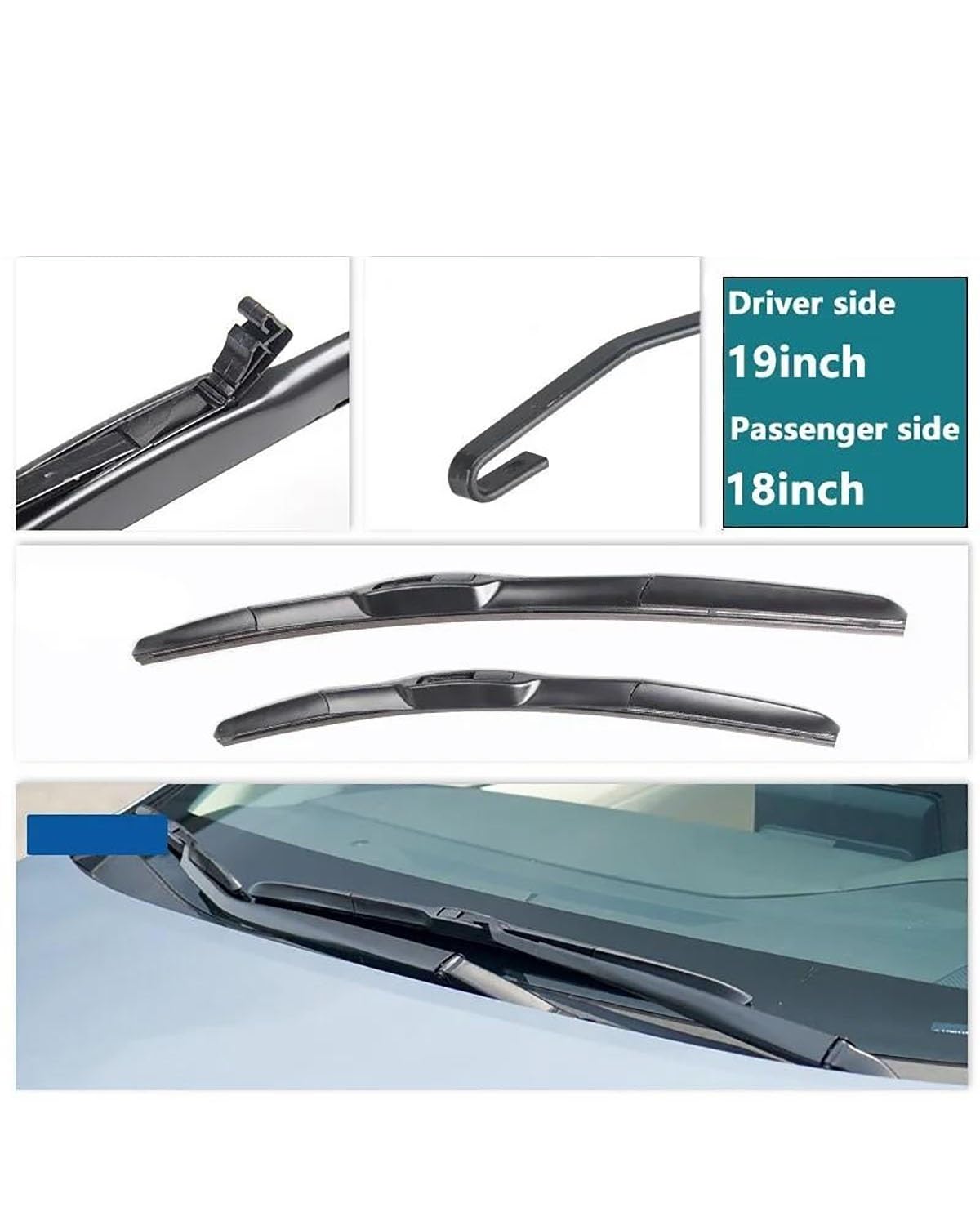Scheibenwischer Rear Für Hyundai I10 MK2 2013 2014 2015 2016 2017 2018 Auto Vorne Hinten Wischer Scheibenwischer Auto Windschutzscheibe 22 "16"