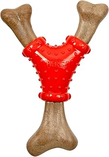 Hero Bonetics Noisy Joint Wishbone - Promotes Healthy Teeth, Gums and Mind - Wood Scented - for Large Dogs