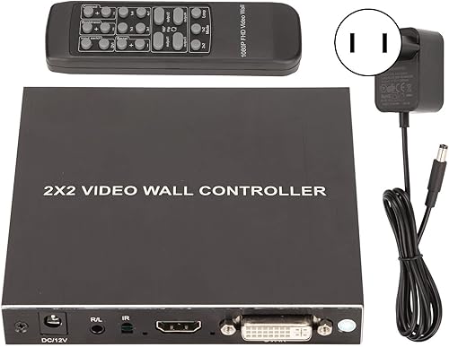 Miniatura 8 de Procesador de pared de video HDMI 2x2, controlador de video de pared de TV DVI Ultra HD de 4 canales, procesador de pantalla de empalme HDMI
