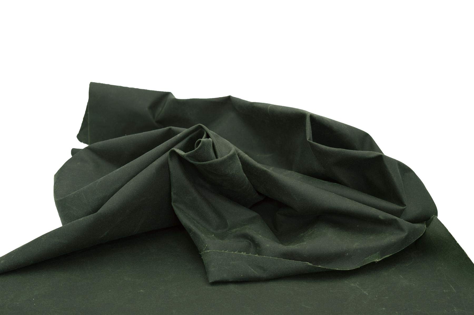 Walker and Hawkes - Tissu ciré 100% coton - avec finition souple/imperméable - olive - 100 x 150 cm (1 m)