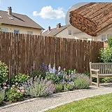 casa.pro Valla de Corteza Zamora Valla de Ocultación Separador de Ambientes para Jardín Terraza Balcón Patio Pantalla de Privacidad 160 x 300 cm - Natural