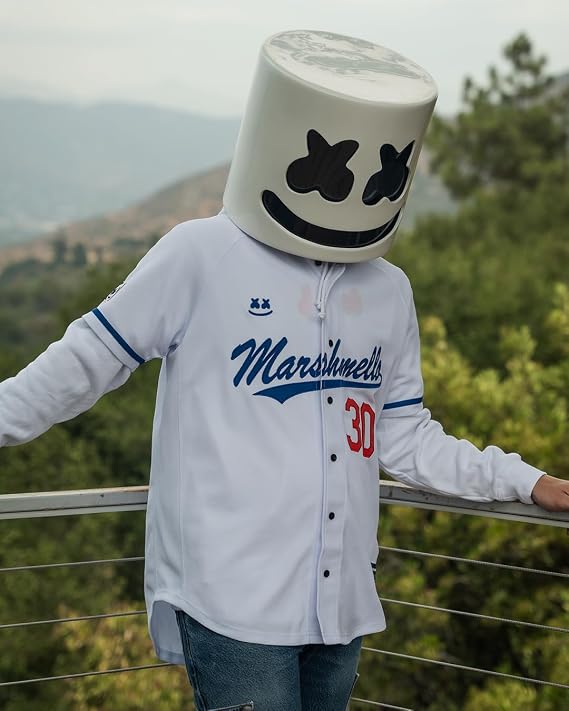Marshmello - Mellogang Baseball Jersey - Custom Cut & Sew, Button-Down, Classic Fit