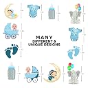 Party Propz Blue Theme Welcome Home Bby Decoration - 54Pcs Combo Baby Boy Welcome Home Decoration Kit, Cutouts for Decoration with Banner, Blue Balloons and Fringe Curtain gallery image