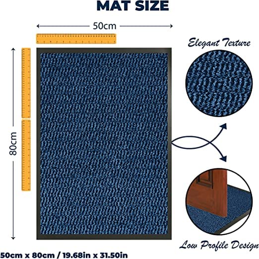 Lexell Washable Door Mat for Indoor & Outdoor, Highly Absorbent Non-Slip FloorMat - Image 2
