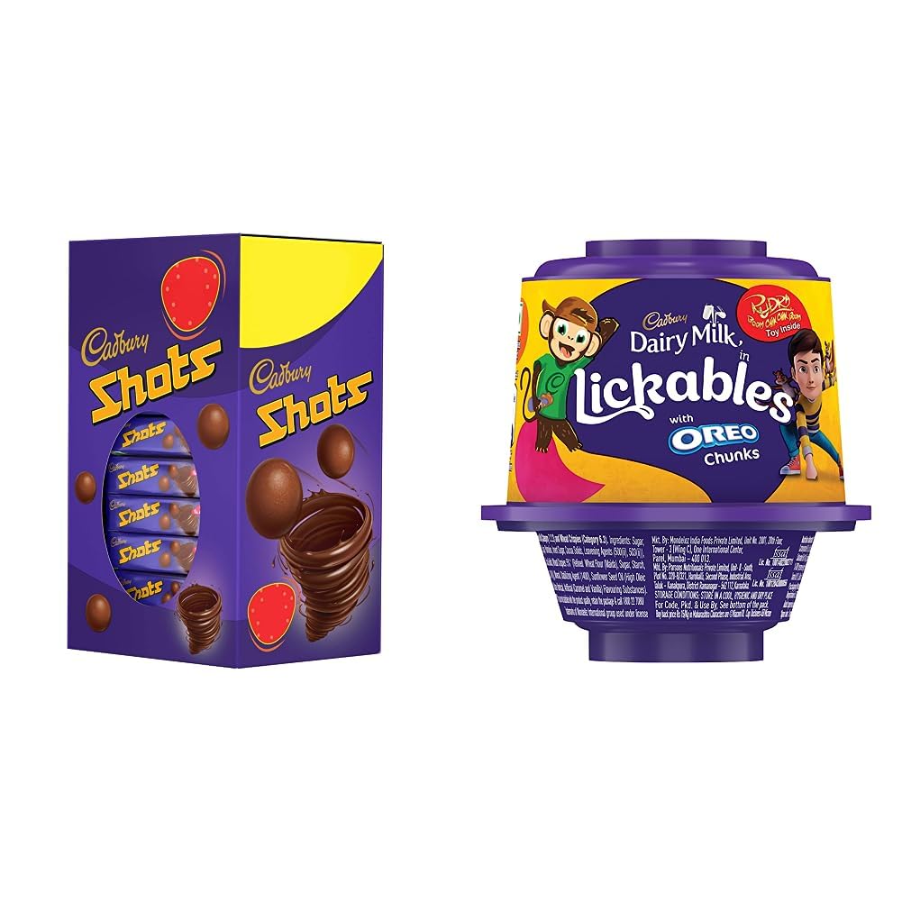 Cadbury Dairy Milk Chocolate Shots, 208.8 gm Carton (58 units x 3.6 gm