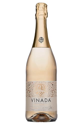 Miniatura 4 de VINADA - Paquete variado de vino espumoso dorado y rosa - Zero Alcohol Wine - 254fl oz 2 botellas de vidrio