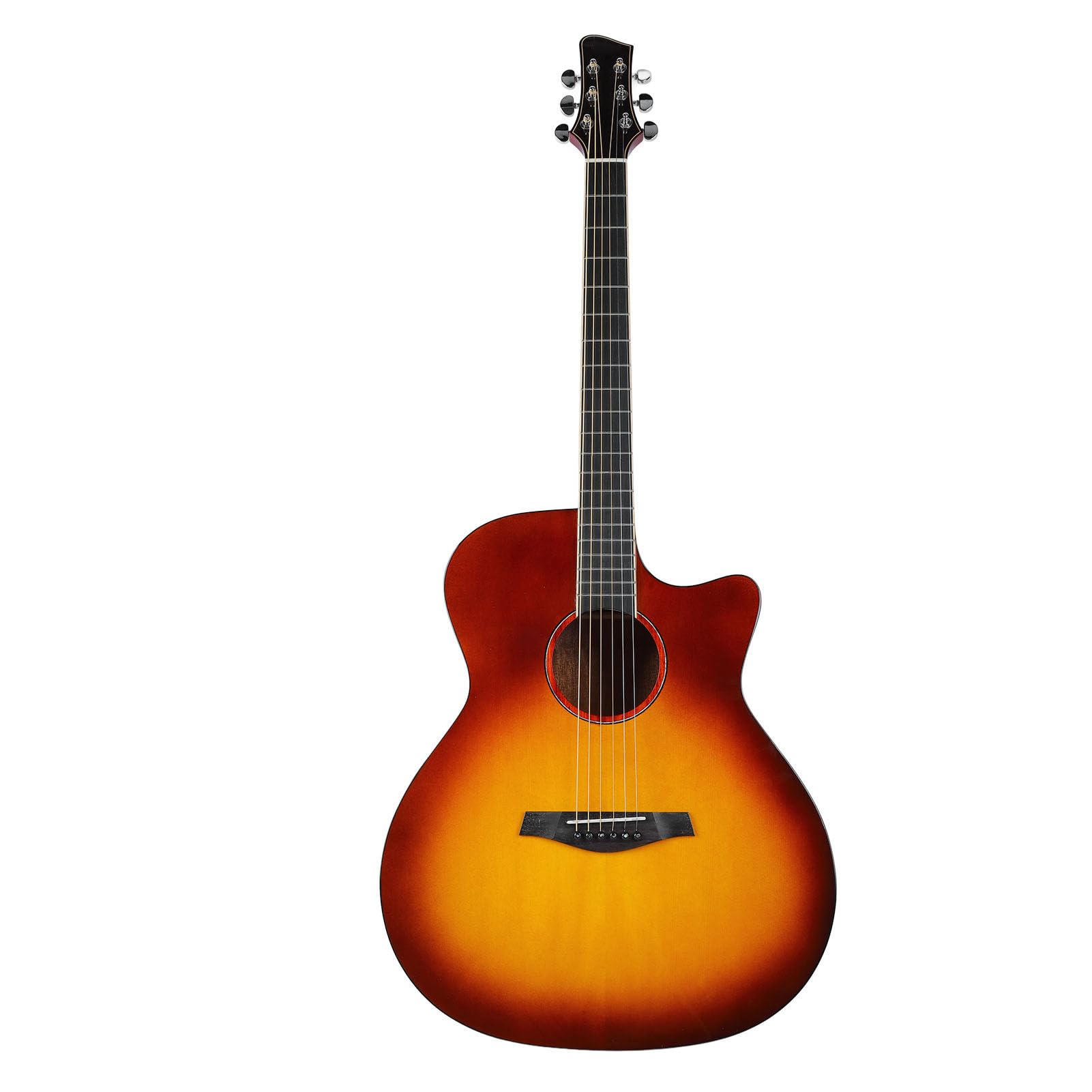 Chitarra Acustica, Lunga Durata Chitarra Folk in Palissandro Indiano Confezione Iniziale per Principianti Forte Potere Penetrante Facile da Suonare Bella Trama per gli Amanti della Musica