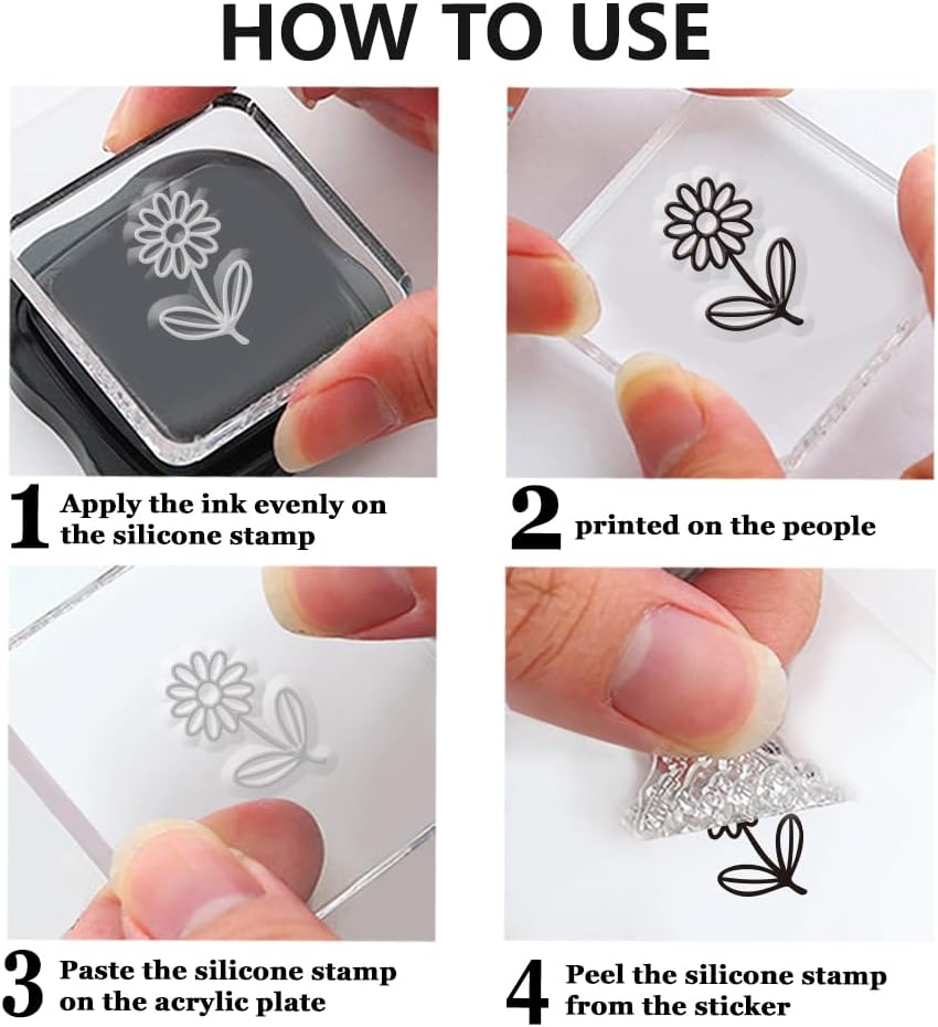 CHGCRAFT Reading Notes Clear Stamps Books Transparent Stamps Stars Silicone Clear Stamp Seals for DIY Scrapbooking Photo Album Decoration, 4.3x6.3 inch