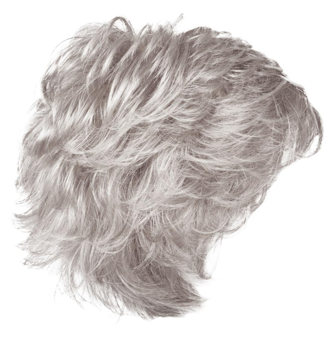 Perk Petite Cap Wig Color G60+ Burnished Snow - Gabor Wigs Short Textured Layers Spiky Personal Fit Capless Wide Stretch Thinner Lace