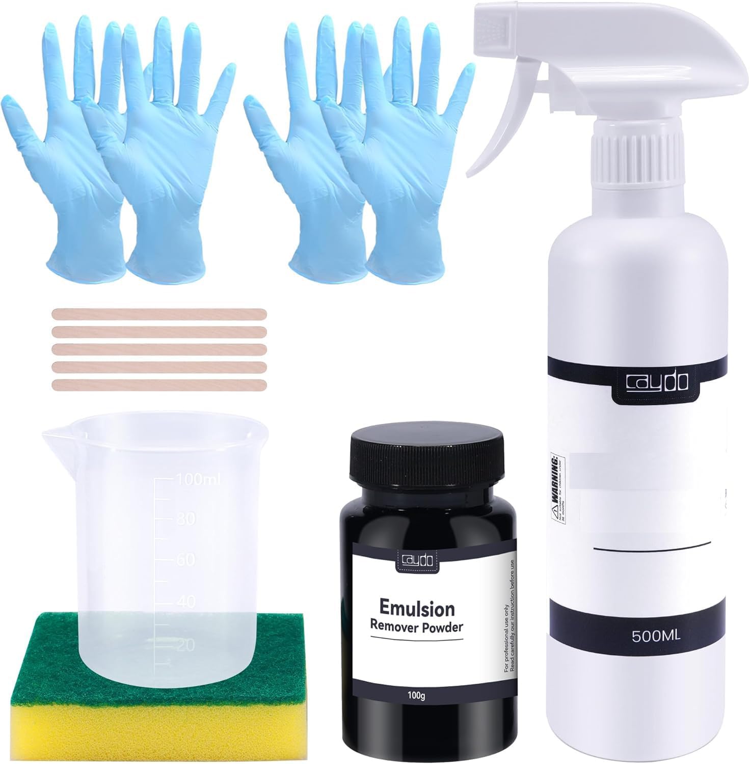 Caydo Screen Printing Emulsion Remover Kit Includes Silk Screen Photopolymer Emulsion Stencil Remover (Mix - 2000oz) - Screen Printing Supplies