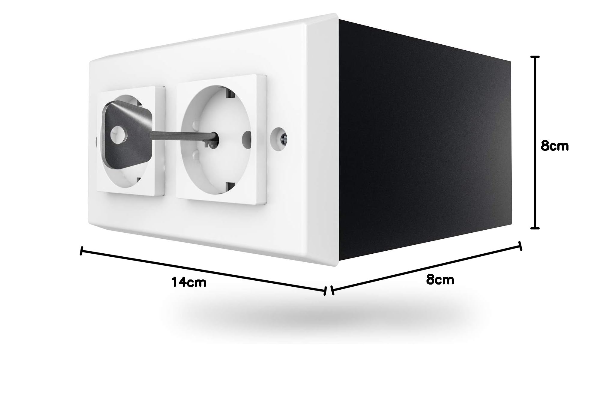 Caja fuerte para enchufes, compartimento secreto disfrazado como enchufe, caja fuerte incluye 2 llaves, caja fuerte de pared, mini caja fuerte, escondite secreto y escondite de dinero