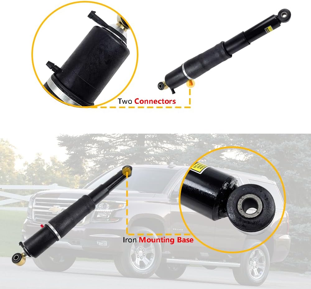 Rear Air Shock Absorbers Suspension Struts | Fit for Cadillac Escalade ESV EXT, Chevrolet (Chevy) Avalanche 1500 Suburban 1500 Tahoe, GMC Yukon XL 1500 | OE 15756926 25979391 25979393 25979394