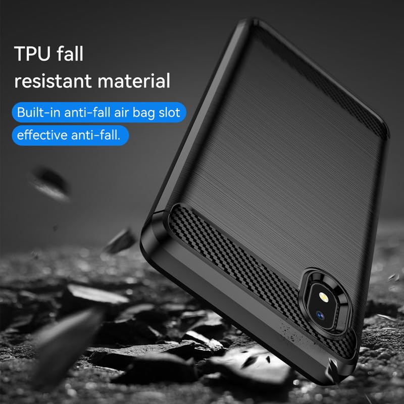 Image of Hybrid Carbon Fiber Back Case for Samsung Galaxy M01 Core / A01 Core (Black)