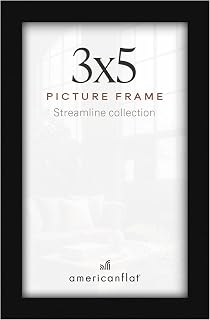 Americanflat 3x5 Picture Frame - Slim Molding - Black
