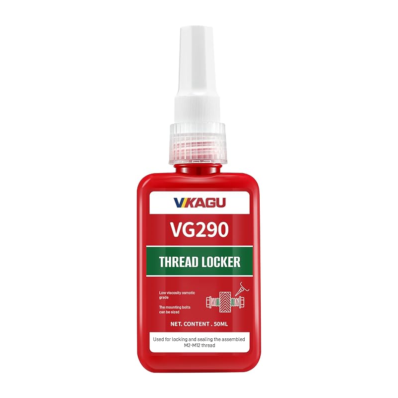 Selante e trava-rosca penetrante verde VIKAGU 290 para fixadores pré-montados, 50 mL
